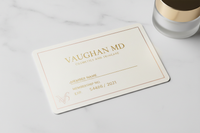 membership card for Vaughan MD